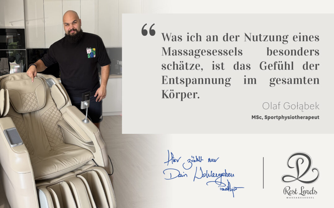 Massagesessel in der Regeneration: Die Meinung des Sportphysiotherapeuten Olaf Gołąbek