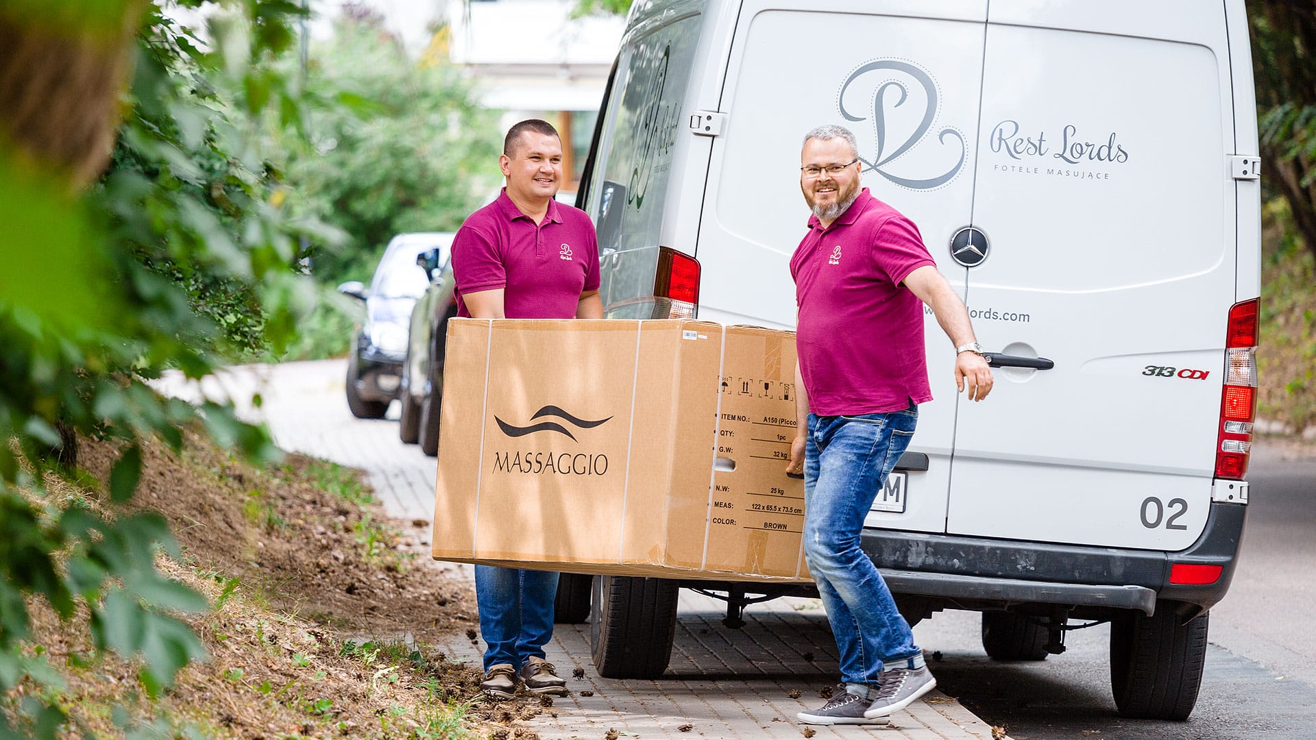 Lieferung von Massagesesseln