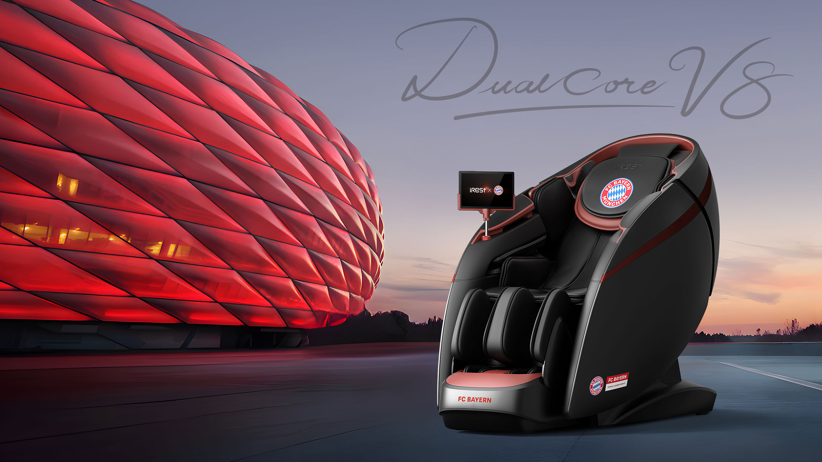 massagesessel iRest Dual Core V8 FC BAYERN - arrangement