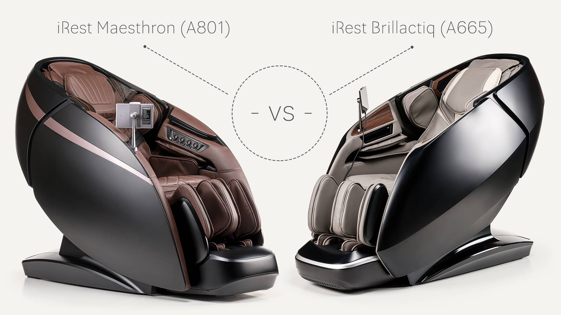 iRest Maesthron (A801) vs iRest Brillactiq (A665) – Massagesessel-Vergleich