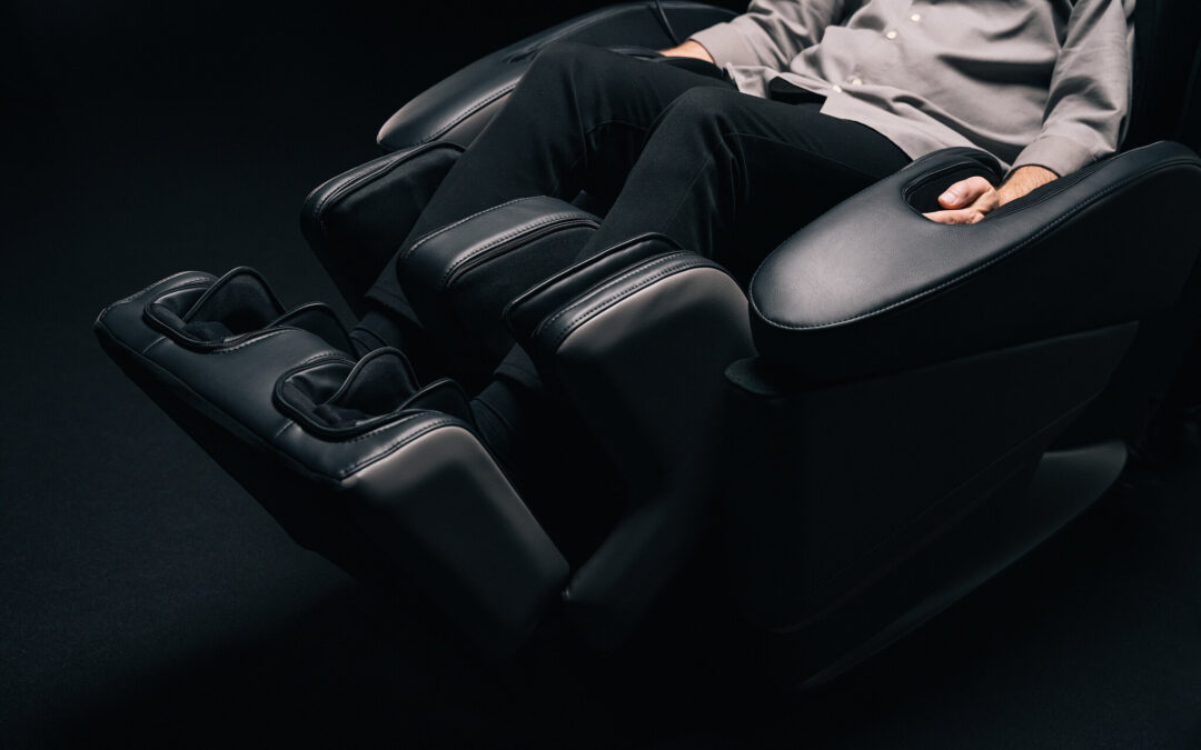 Foot reflexology and massage in a massage chair
