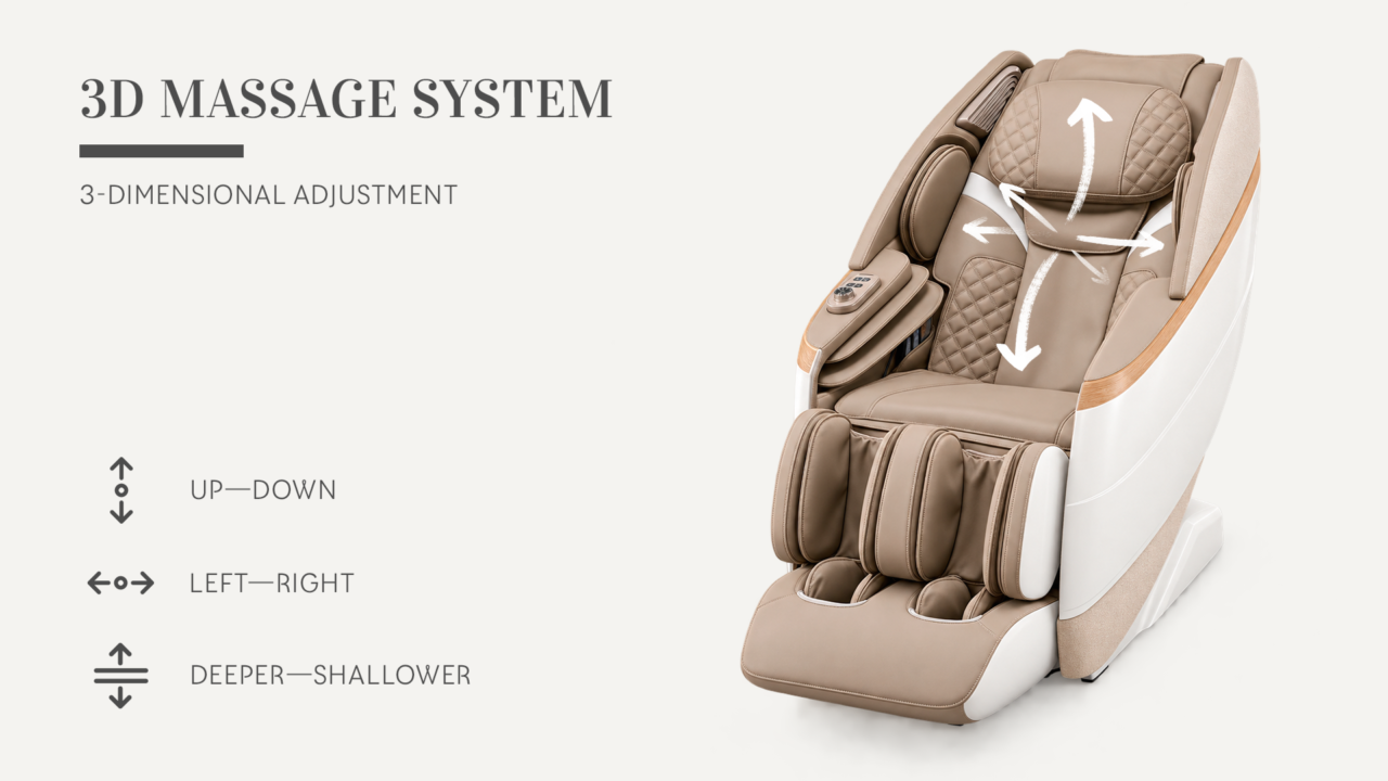 3d massage in a massage chair 3d massage in a massage chair