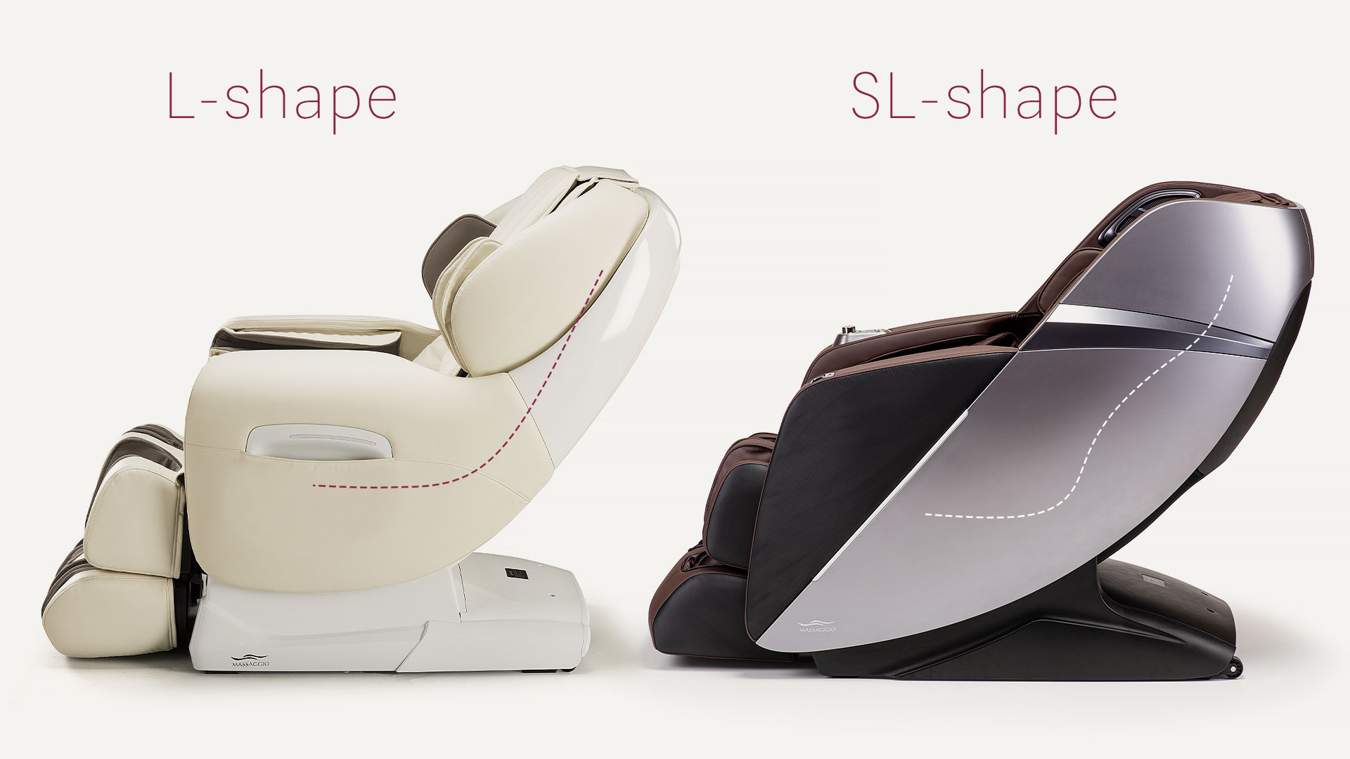L-Shape i SL-Shape in massage chairs