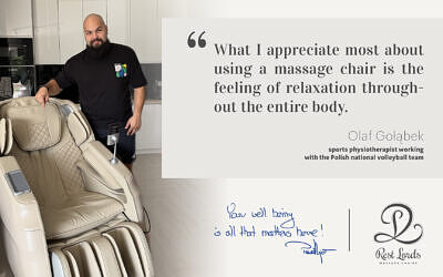 Massage chairs in recovery. Sports physiotherapist Olaf Gołąbek’s opinion
