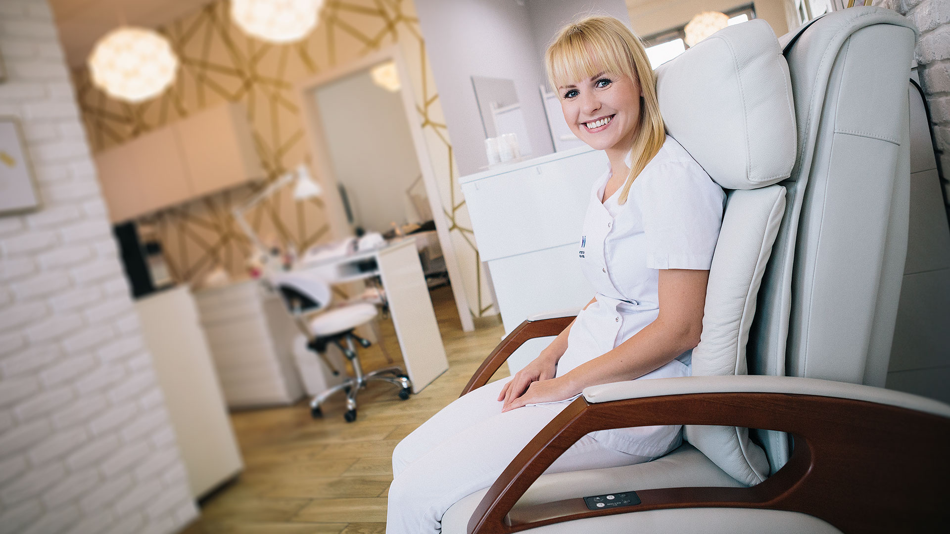 Massage chair in beauty salon