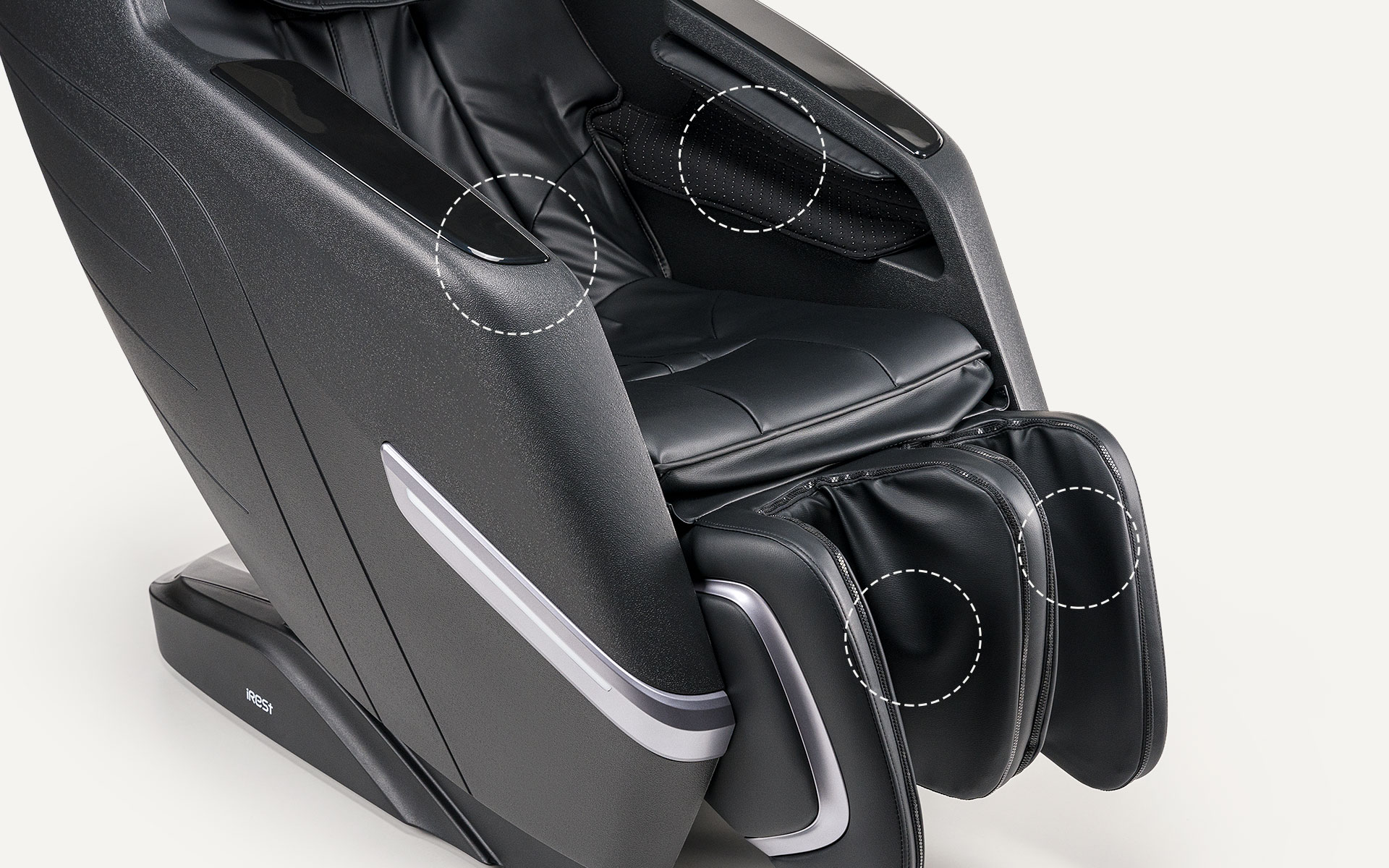 Airbags in footrest