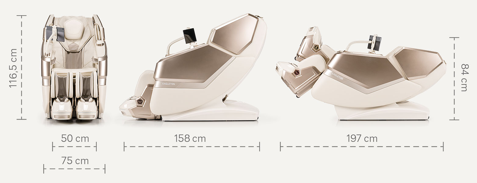 massage chair iRest Eagleton - dimensions