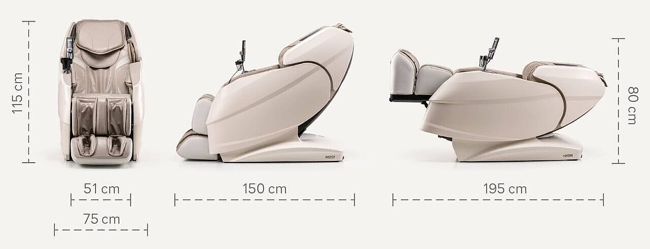massage chair irest grandease a550 dimensions 1