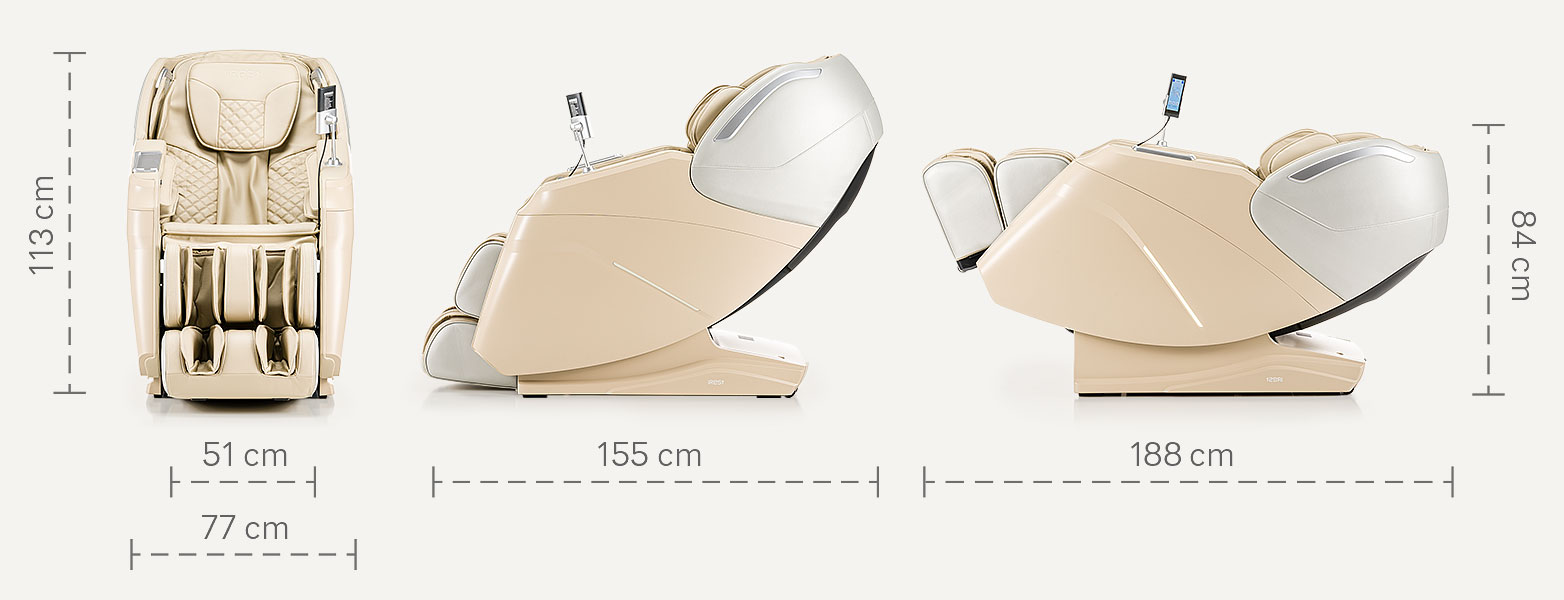 Massage chair iRest Supearl+ A336 - dimensions