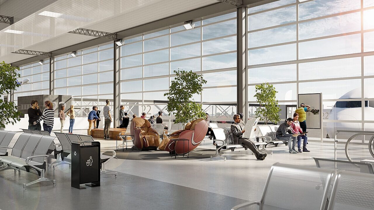 Massage chair at the airport Rest Lords massage chairs