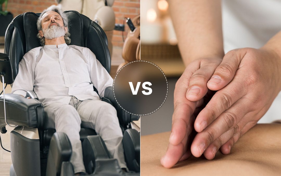 Massage in the massage chair versus massage by a professional masseur