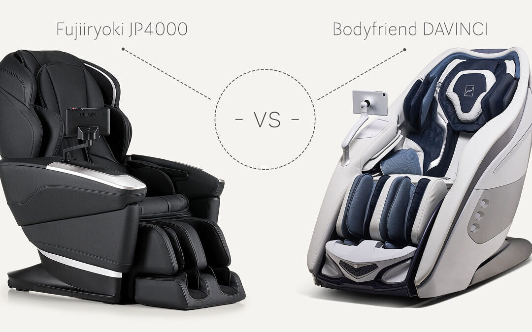 Fujiiryoki JP4000 vs Bodyfriend Davinci – comparison of massage chairs