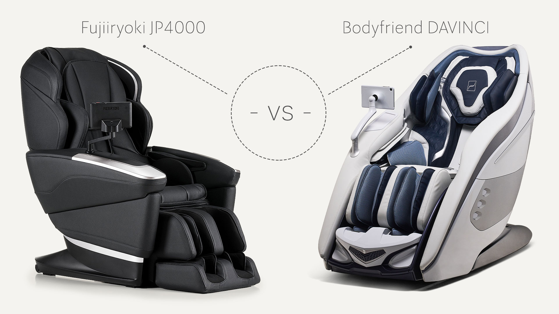 Fujiiryoki JP4000 vs Bodyfriend Davinci – comparison of massage chairs