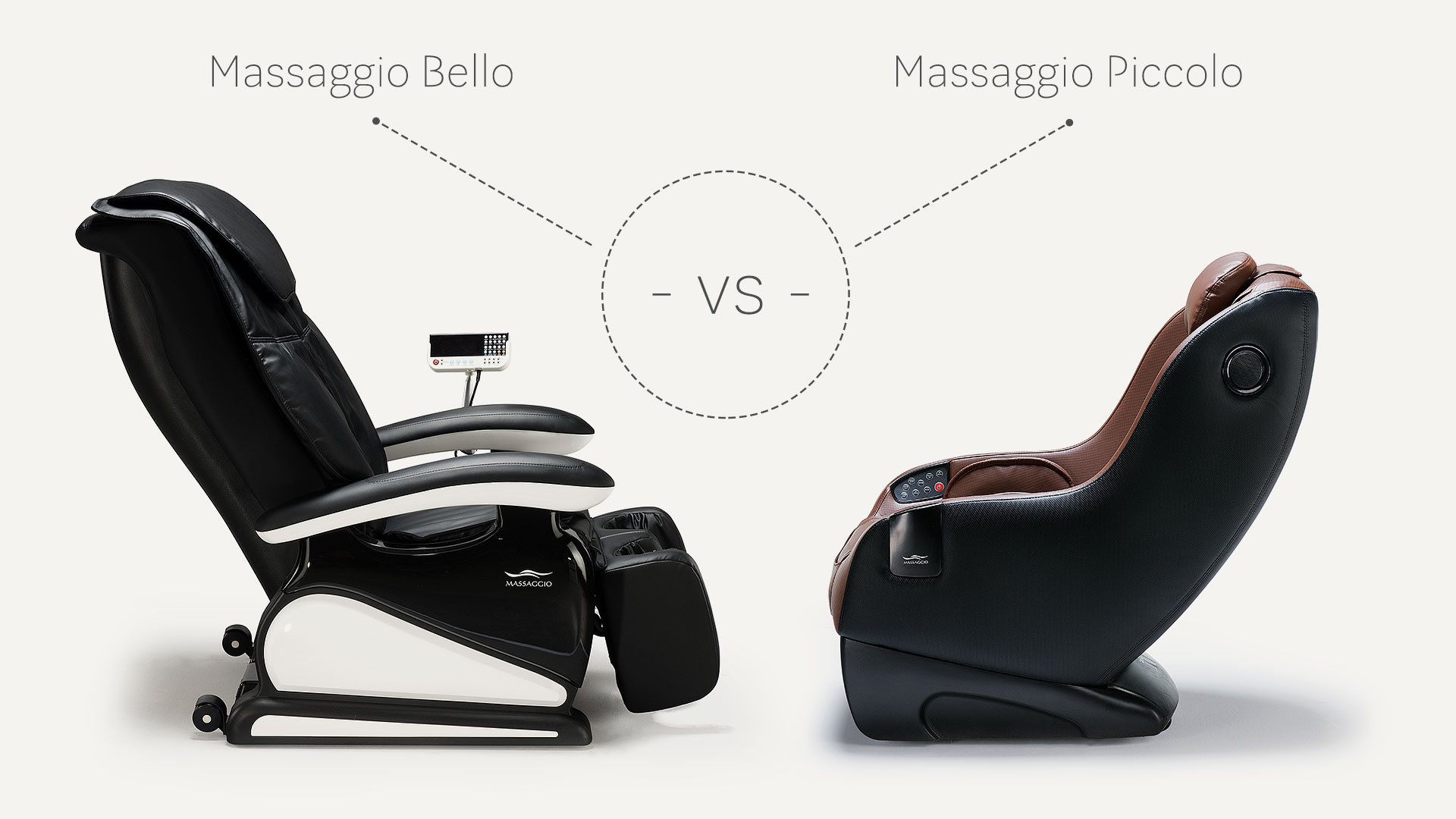massage chair Massaggio Bello vs Piccolo