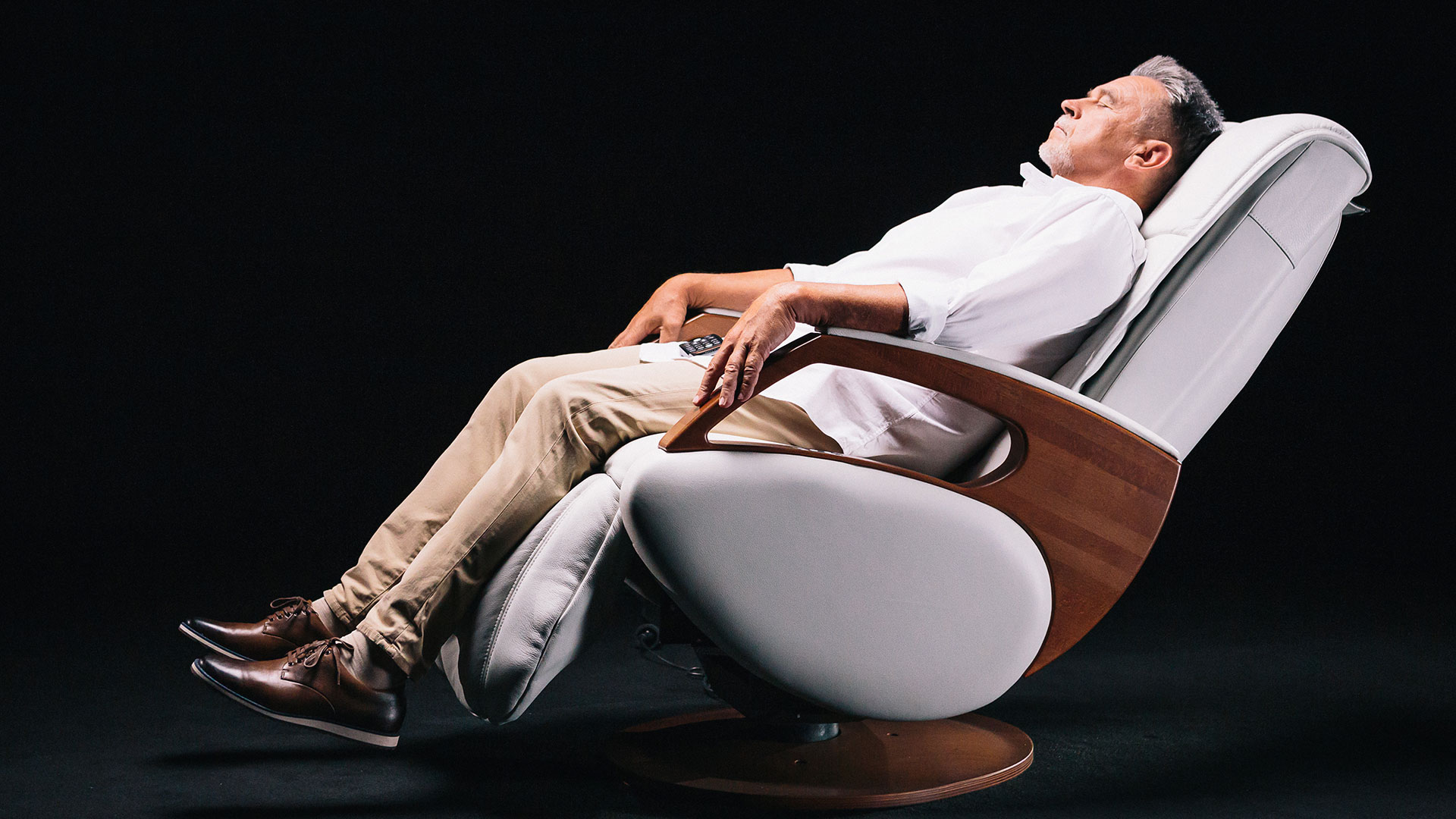 Anti-stress massage in a massage chair