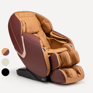fotel masujacy massaggio eccellente2PRO kolor karmel mahon swatches