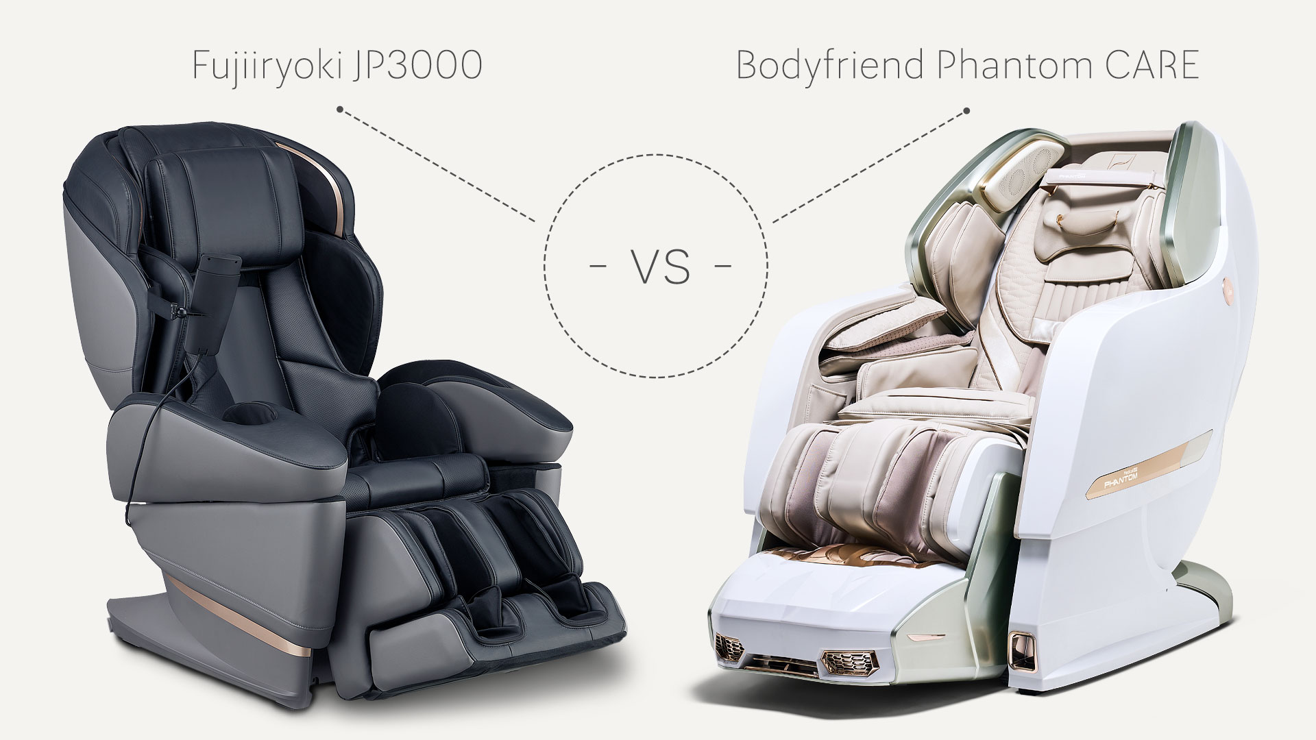 Fujiiryoki JP3000 vs Bodyfriend Phantom Care - porównanie foteli masujących