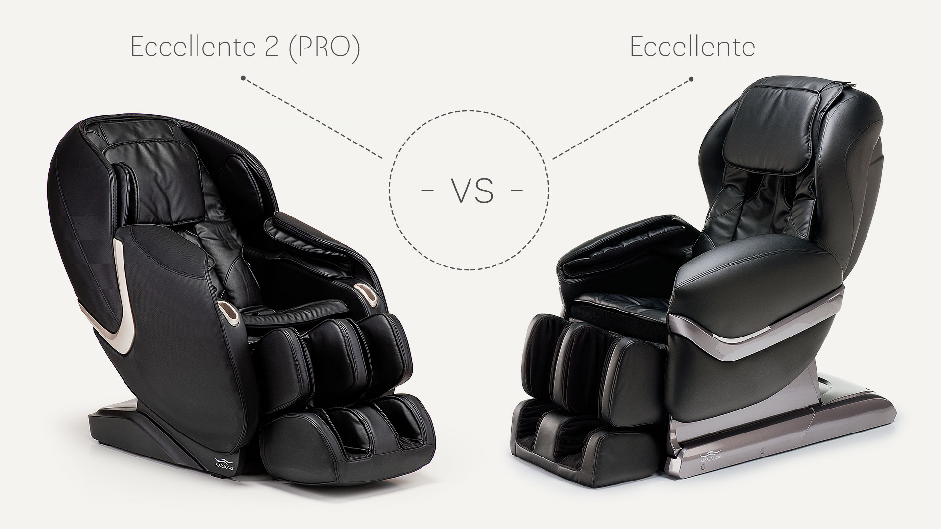 Fotel masujący Massaggio Eccellente 2 PRO vs Eccellente