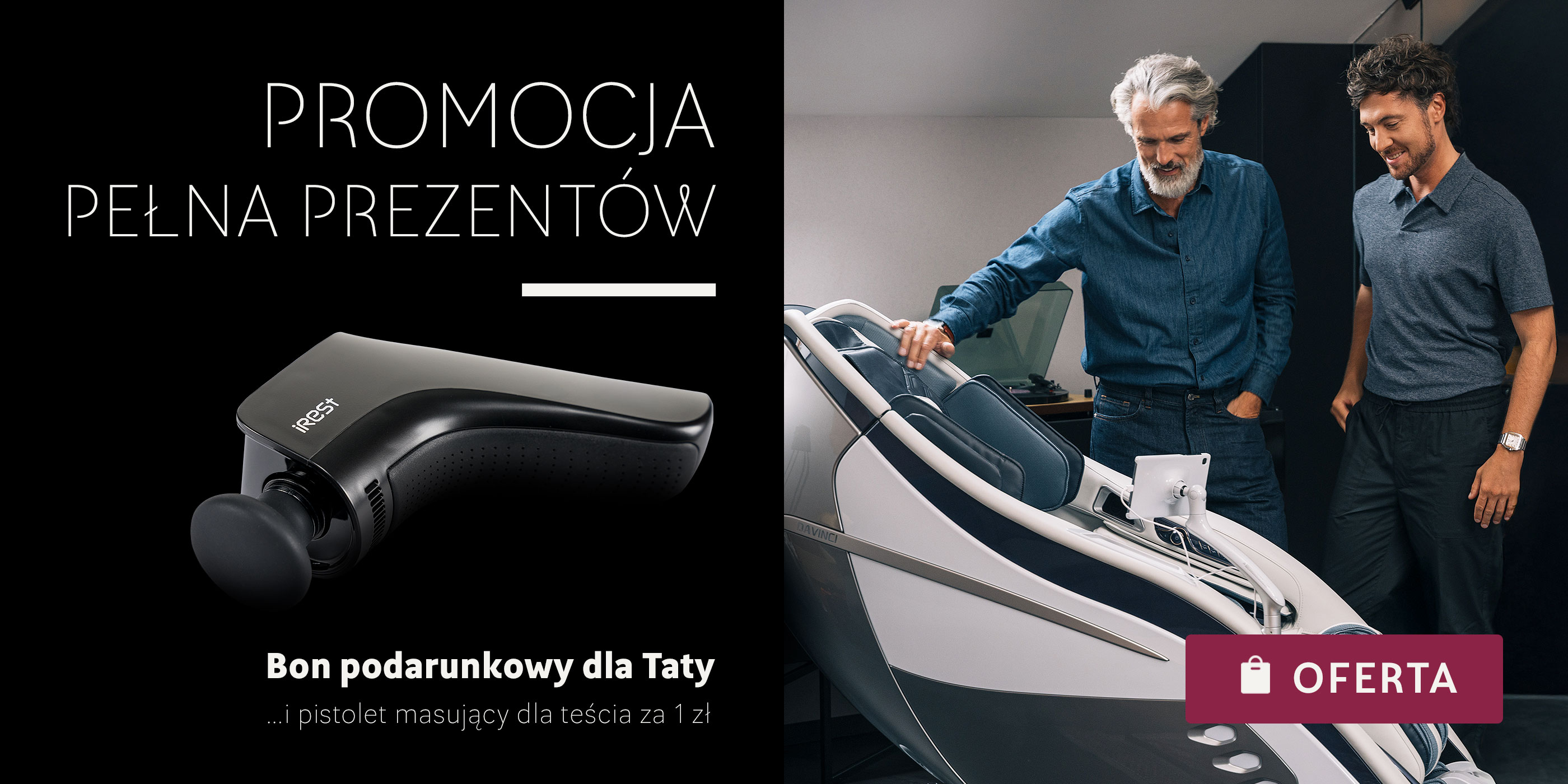 fotele masujące Rest Lords promocja "Dzień Ojca" - baner strona główna