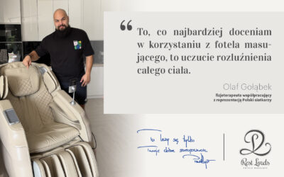 Fotel masujący w regeneracji. Opinia fizjoterapeuty sportowego Olafa Gołąbka