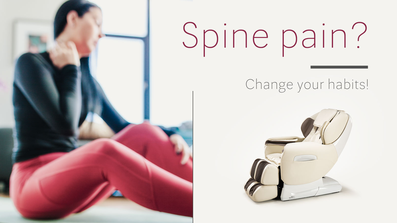 Back pain and massage chair